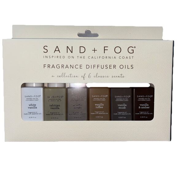 Sand + Fog Fragrance Diffuser Oils 6 Pack Vanilla Musk Amber Sands Tahitian Etc - Picture 1 of 7